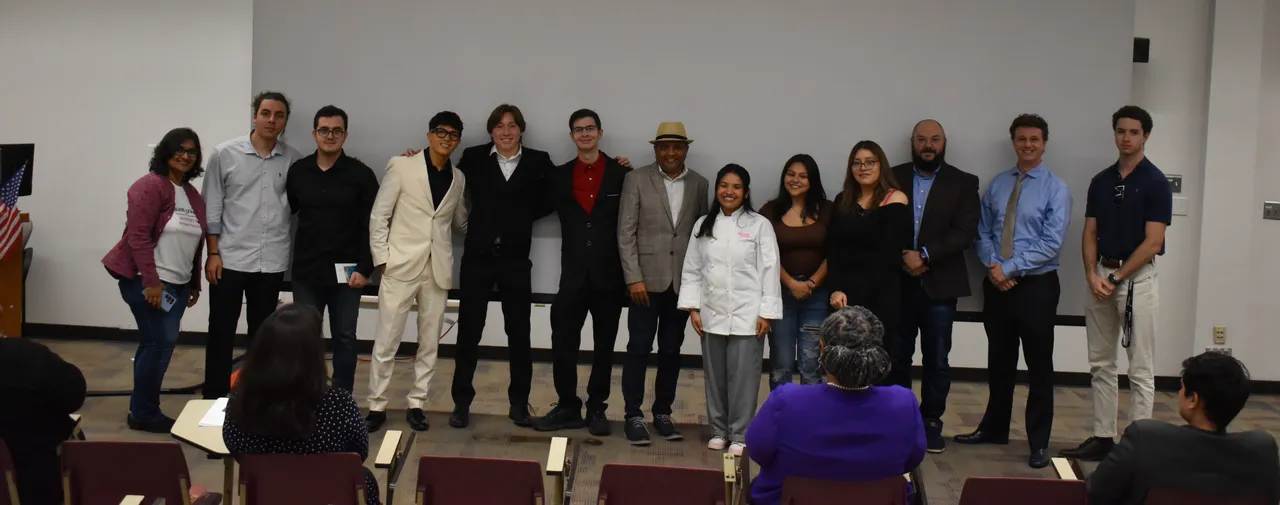All NEST FEST Fall 2025 student presenters gathered on stage after the showcase